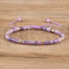 Purple & Lilac Lepidolite Shambala Bracelet With Heishi Beads And Adjustable Drawstring