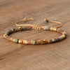 Natural Crazy Lace Agate Shambala Bracelet With Heishi Beads And Adjustable Drawstring